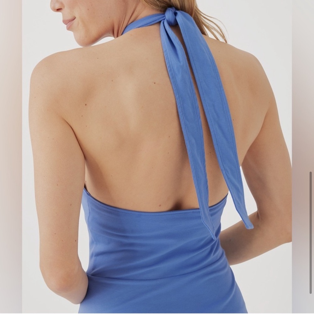 ‼️NWOT: Pact Organic Fit & Flare Modern Halter Dress - M - Picture 4 of 8